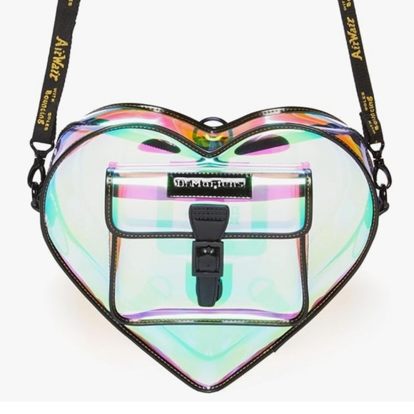 Dr Martens Transparent Heart-Shaped Backpack Crossbody Bag - Picture 2 of 16
